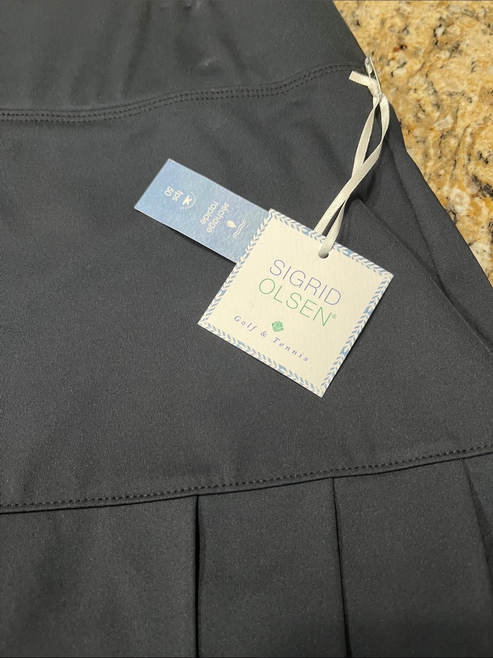 Sigrid Olsen Black Pleated Athletic Skirt - Picture 4 of 5